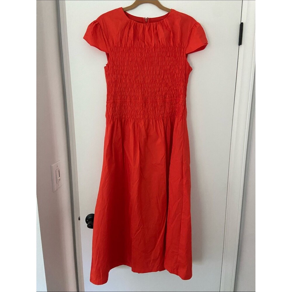 Lena Ruched Drop Waist Midi Dress